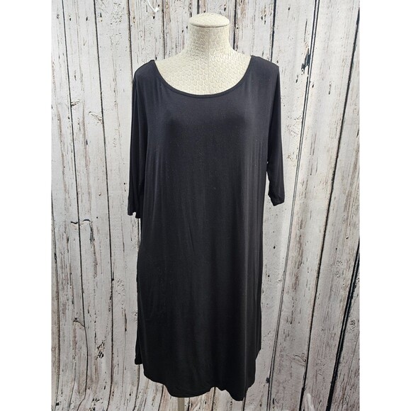 Yala Women's XL Haley Bamboo Pajama Tunic Top Crossover Front 3/4 Sleeve GUC - Picture 3 of 10